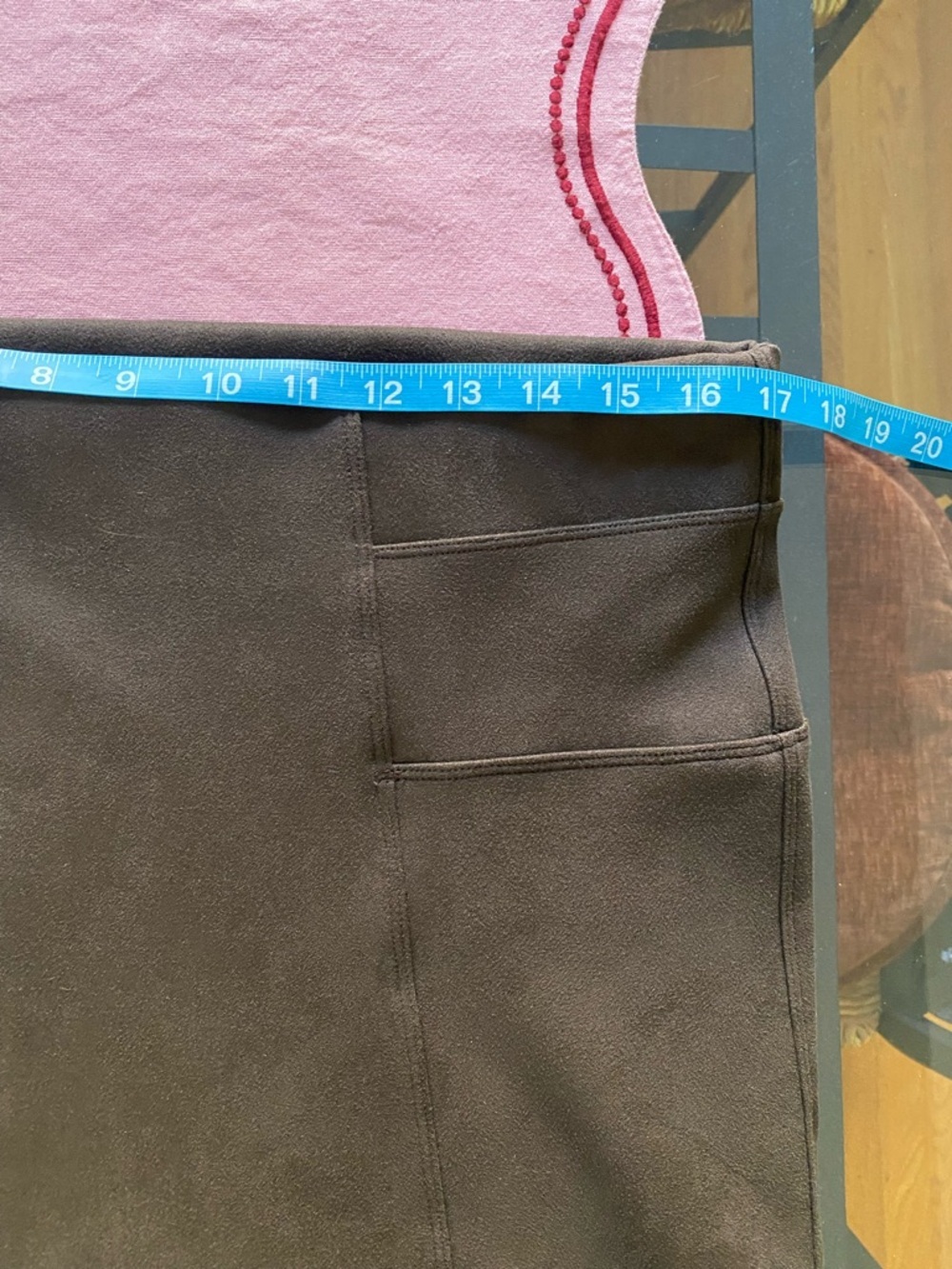 SPANX Brown Faux Suede Leggings Plus Size 1X - Picture 11 of 16